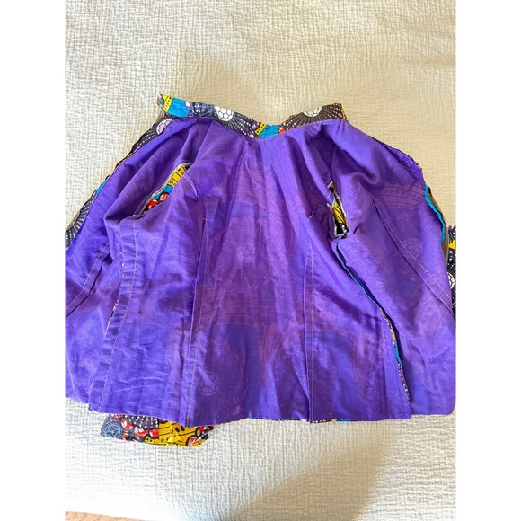 Women's African Print Ruffled Sleeve Zip Top Square Collar Colorful Jacket - Picture 3 of 7